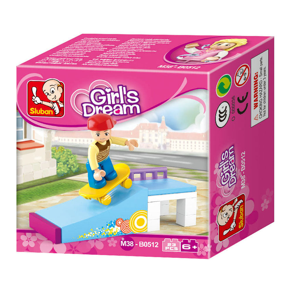 B0512 Констр.Скейбордист 23Ч.Sluban - Строители, Мозайки И Конструктори - Sluban - BebeMama