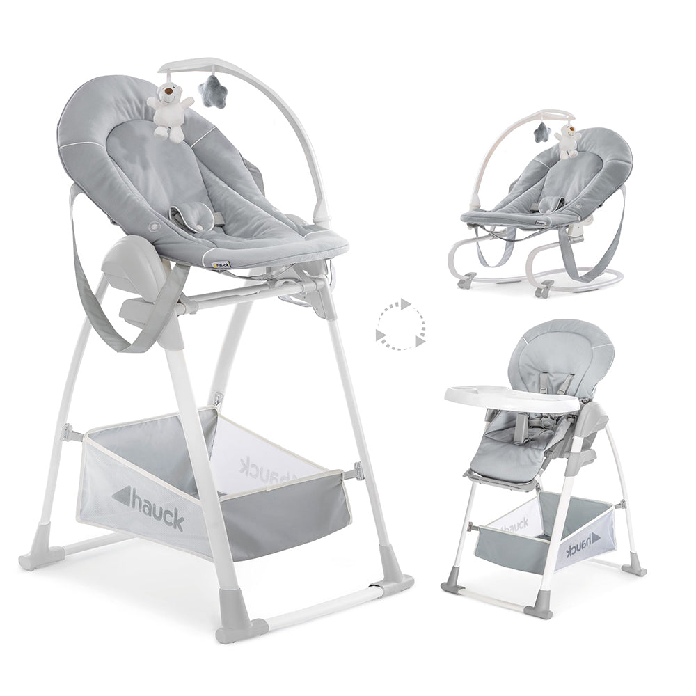 Стол За Хранене Sit N Relax 3В1 Stretch Grey - Столчета За Хранене - Hauck - BebeMama