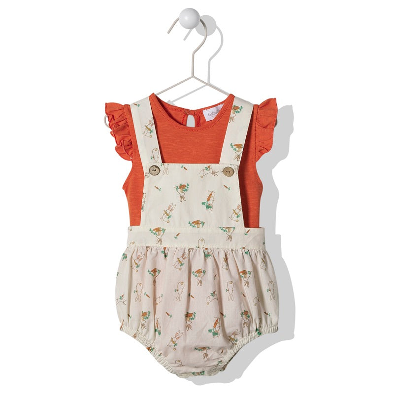 K3732 Гащеризон 2Ч. Hungry Bunny 6-9M/74Cm - Гащеризони - Bebetto - BebeMama
