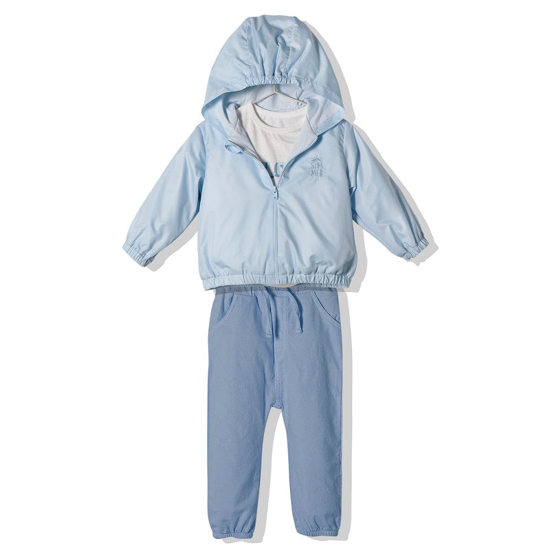 K3884 К-Кт 3Ч. Summer Boy Син 18-24M/92Cm - Комплекти - Bebetto - BebeMama