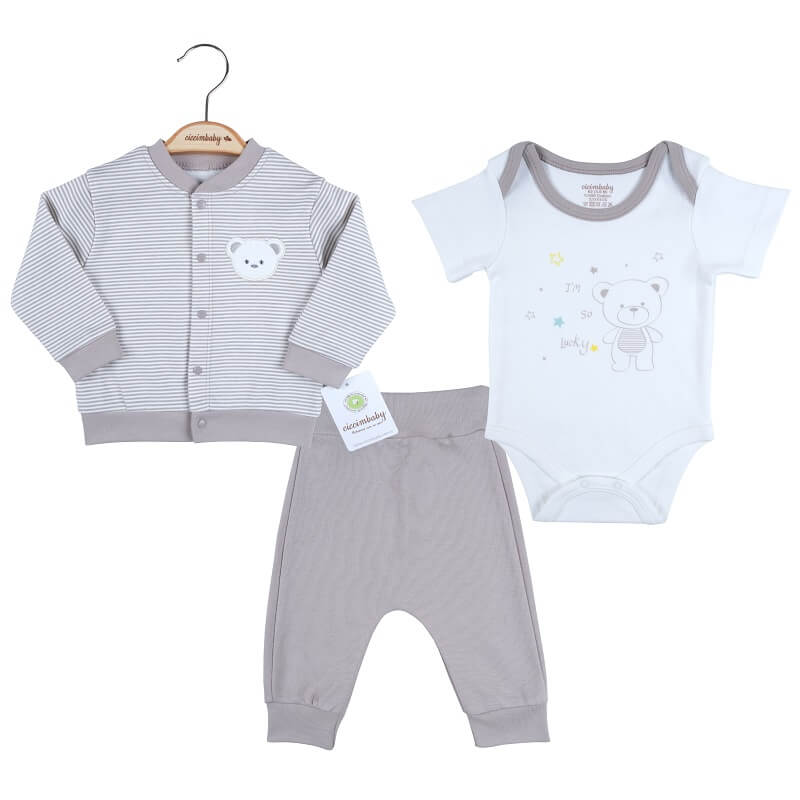 U4556 К-КтМече Бежов 3 Ч 9 М - Комплекти - Ciccim Baby - BebeMama