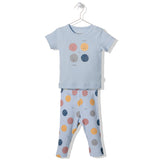 K3775 К-Кт 2Ч. Cute Faces Син 18-24M/92Cm - Комплекти - Bebetto - BebeMama