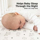 Чаршафи От Органичен Памук 2 Броя 60Х120См Сив/Бял Keababies --- BebeMama
