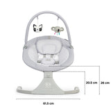 Електрически Шезлонг/Люлка Kinderkraft 2 В 1 Luli Сива --- BebeMama