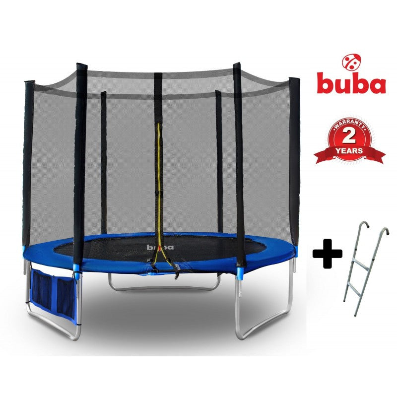 Детски батут Buba 6FT (183 см) с мрежа и стълба - Батути - Buba - BebeMama