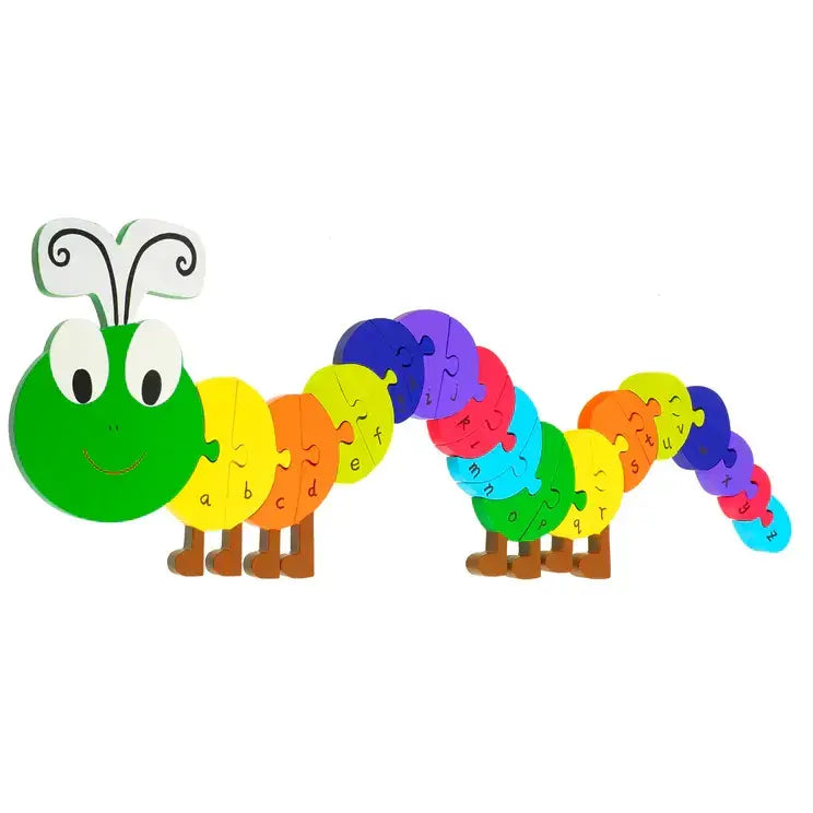 Голям Дървен Пъзел "Гъсеница" - Animals - Пъзели - Orange Tree Toys - BebeMama
