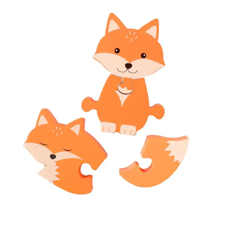 Дървен Пъзел "Лисички" - Woodland Animals - Пъзели - Orange Tree Toys - BebeMama