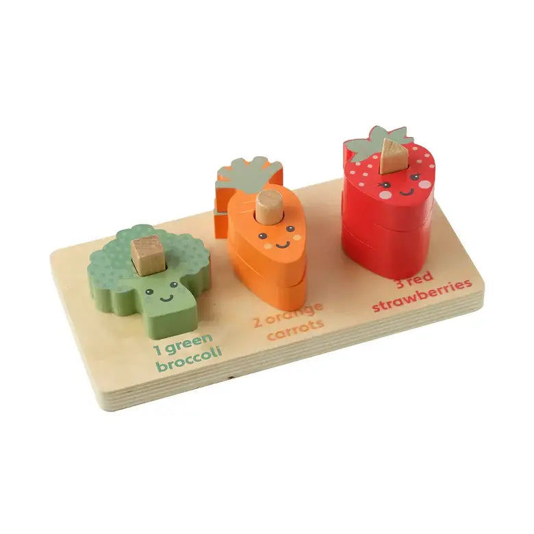 Дървен Пъзел, Броене На Зеленчуци -Spring Garden - Пъзели - Orange Tree Toys - BebeMama