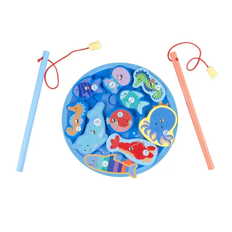 Дървен Магнитен Риболов - Sea Life - Образователни Игри - Orange Tree Toys - BebeMama