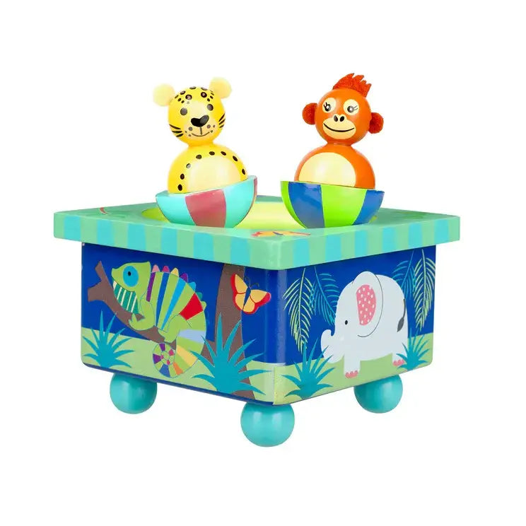 Дървена Музикална Кутия "Танцуващи Животни" - Jungle Animals - Музикални Играчки - Orange Tree Toys - BebeMama