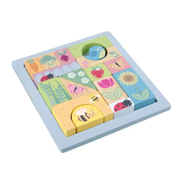 Блок Пъзел "Градина" - Spring Garden - Пъзели - Orange Tree Toys - BebeMama
