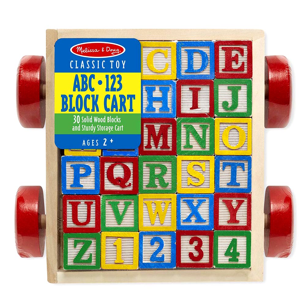 Дървено Ремарке С Кубчета Abc - Образователни Игри - Melissa And Doug - BebeMama