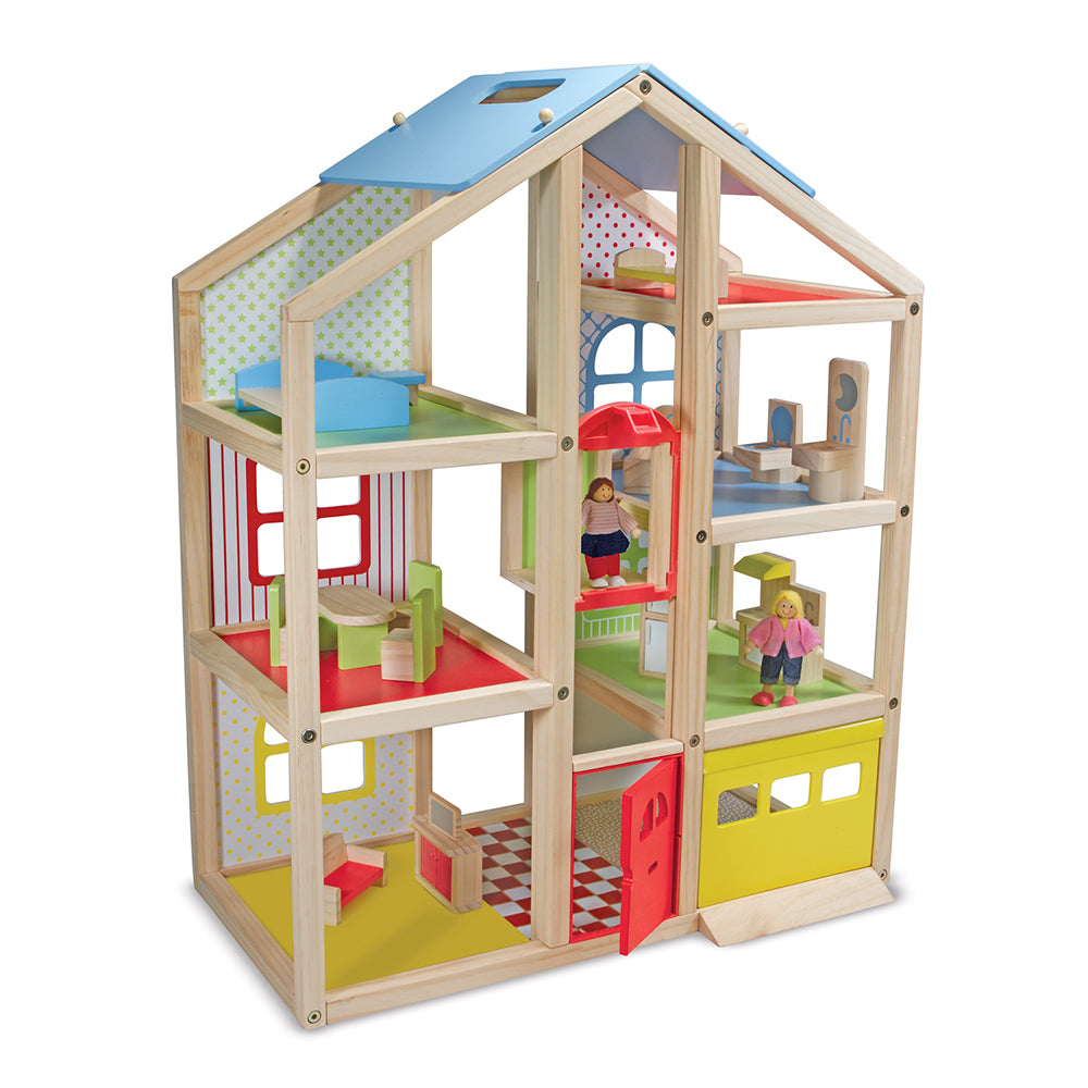 Дървена Къща С Обзавеждане - Играчки - Melissa And Doug - BebeMama