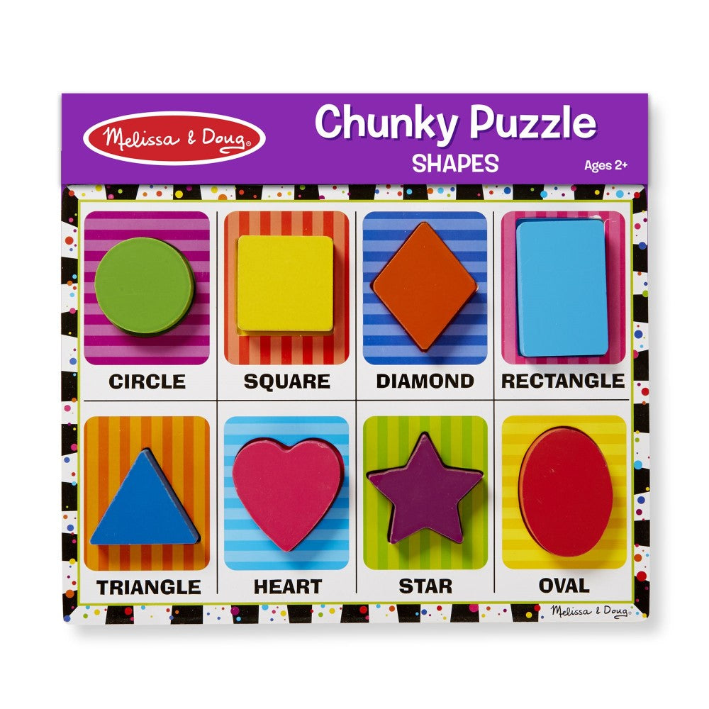 Дървен Пъзел Цветни Фигури - Пъзели - Melissa And Doug - BebeMama