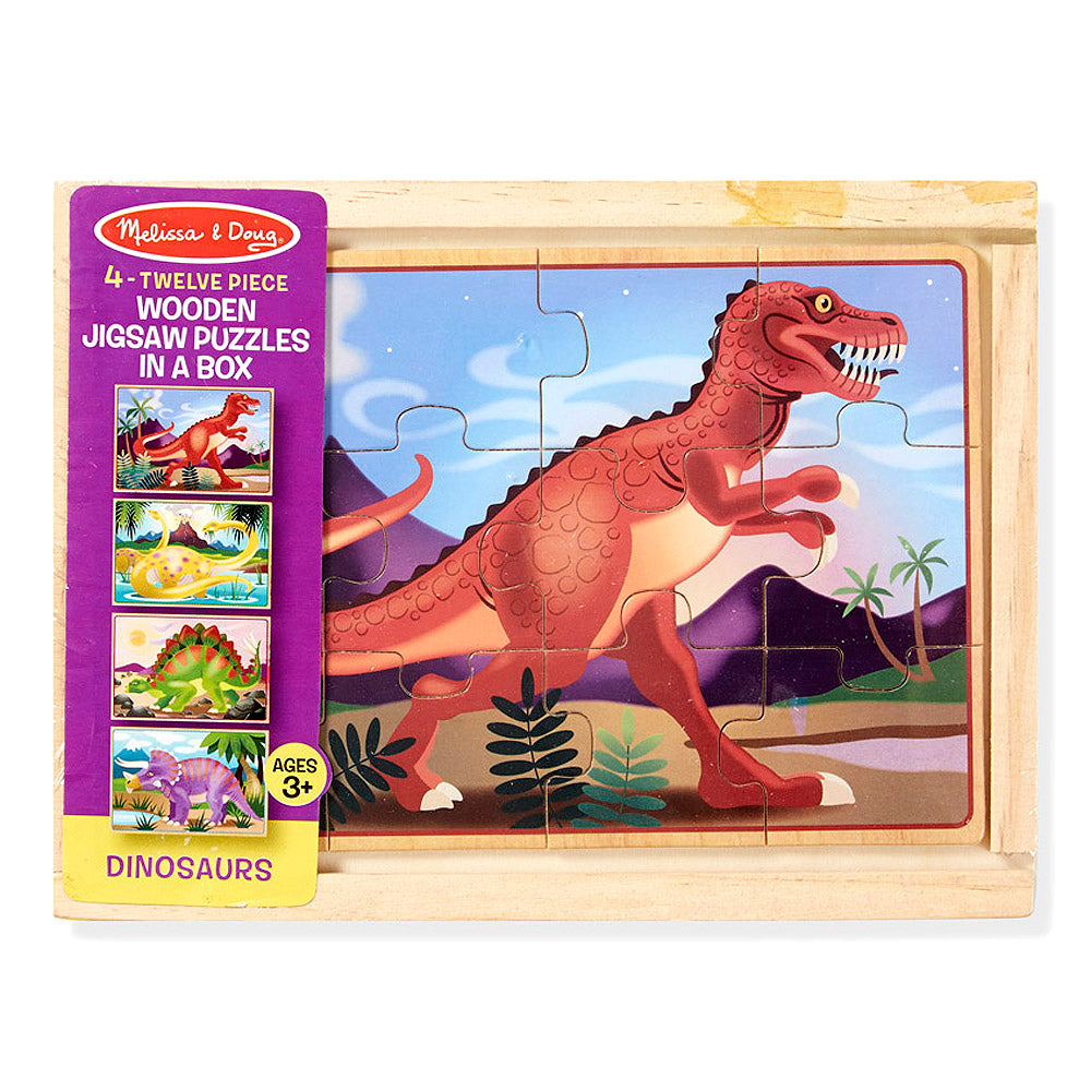 Дървен Пъзел Динозаври В Кутия - Пъзели - Melissa And Doug - BebeMama