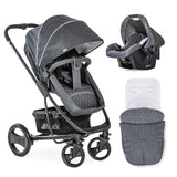 Количка Pacific 4 Shop N Drive Melange Charcoal --- BebeMama
