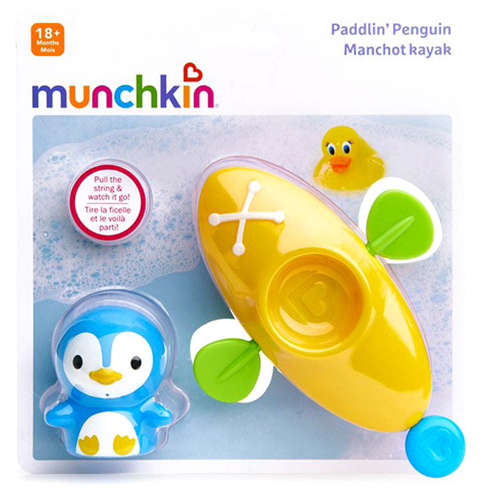 Пингвинче С Лодка-Каяк - Играчки За Баня - Munchkin - BebeMama