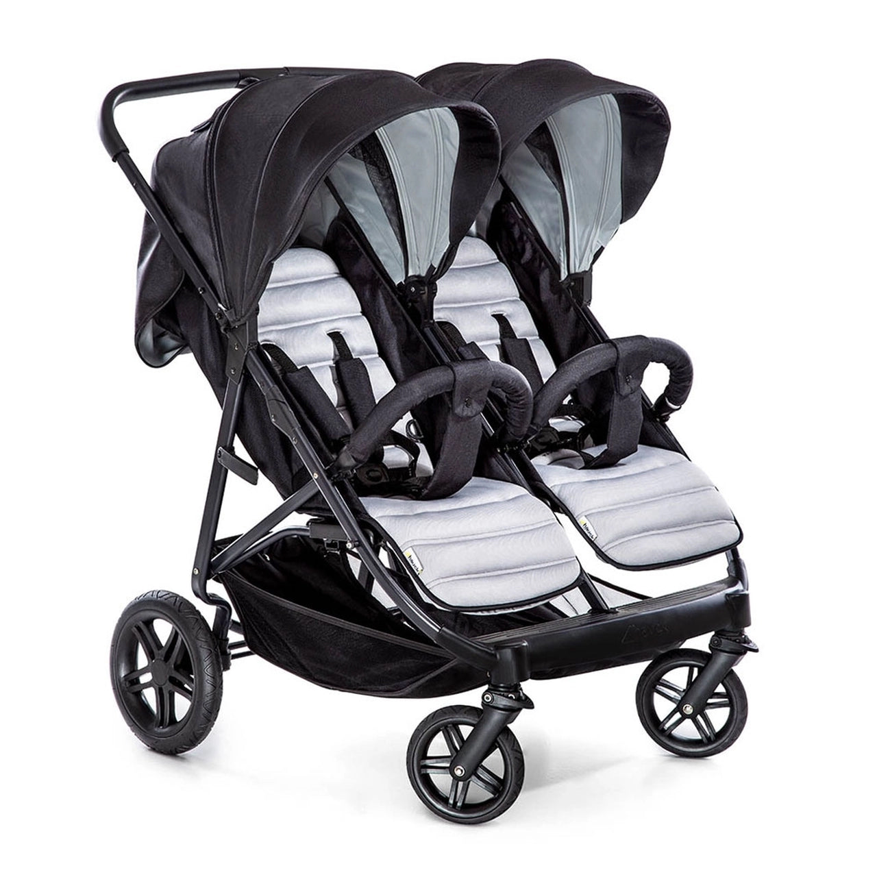 Количка Rapid 3 R Duo Silver/Charcoal - Колички За Близнаци - Hauck - BebeMama