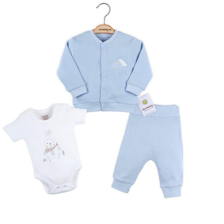 Комплект 3 Ч. Небесно Син 6М. - Комплекти - Ciccim Baby - BebeMama