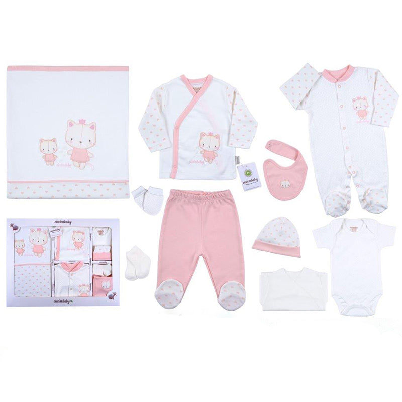 К-Т За Новородено 10Ч. Розов - Комплекти За Изписване - Ciccim Baby - BebeMama
