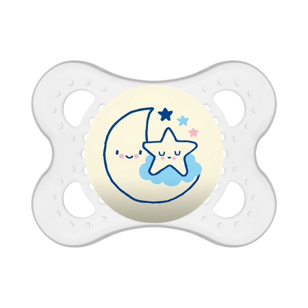 Залъгалка Night Soother Син 0M+ 2 Бр. --- BebeMama