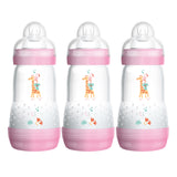 Шише Easy S. Anti-Colic Bottle 260Мл 3Бр Розови - Шишета За Хранене - Mam - BebeMama