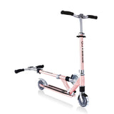 Алуминиева Сгъваема Тротинетка За Деца Flow Element Comfort Lights – Розово Злато --- BebeMama