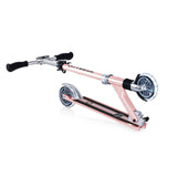 Алуминиева Сгъваема Тротинетка За Деца Flow Element Comfort Lights – Розово Злато --- BebeMama