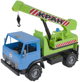 Камион Автокран Стрелата Се Вдига Мърда Напред И Се Върти На 360 Гр Куката Се Движи 39Х20Х25 --- BebeMama