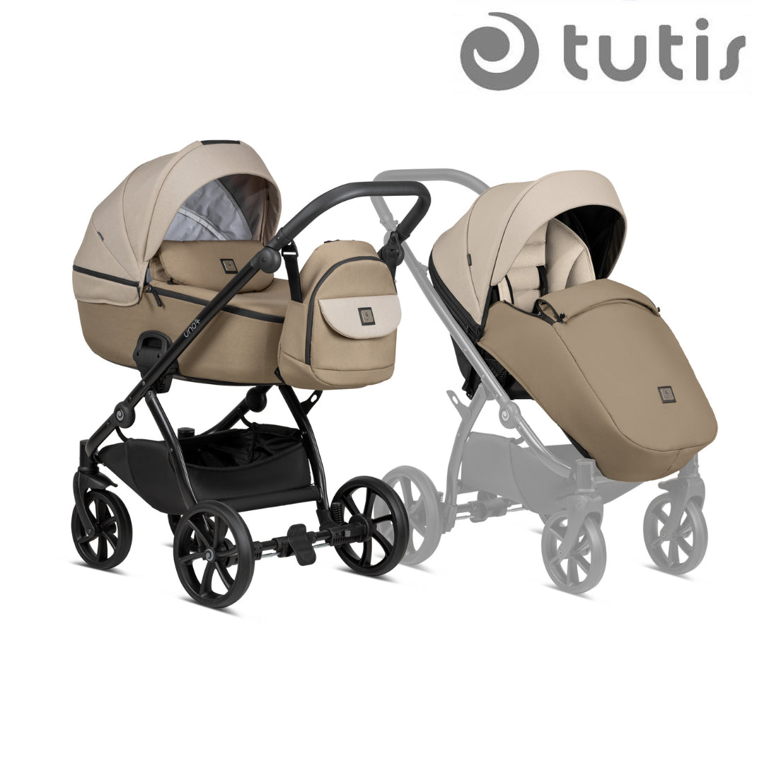 Бебешка Количка Tutis Uno5+, 2В1, 005 Chateau Grey - Комбинирани Колички - Tutis - BebeMama