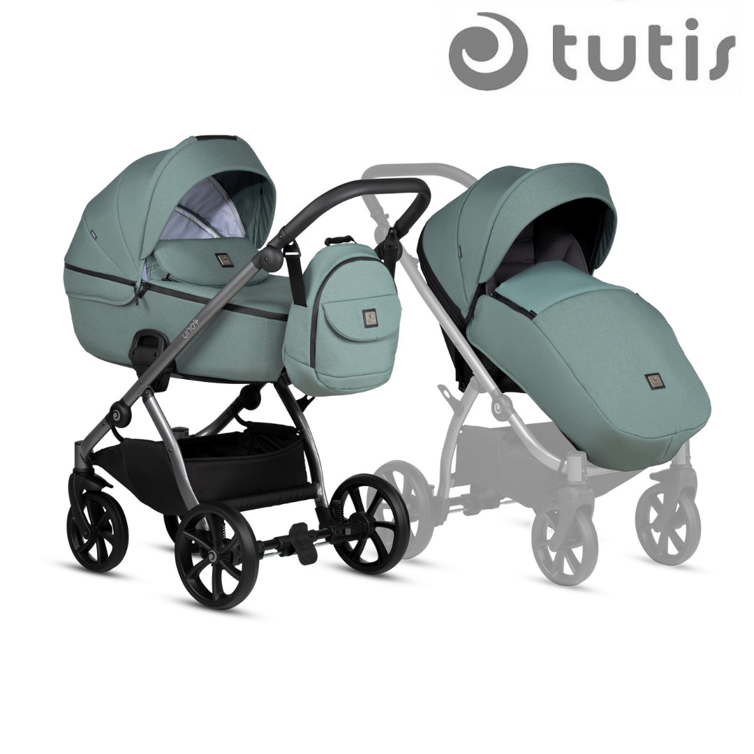 Бебешка Количка Tutis Uno5+, 2В1, 143 Menta - Комбинирани Колички - Tutis - BebeMama