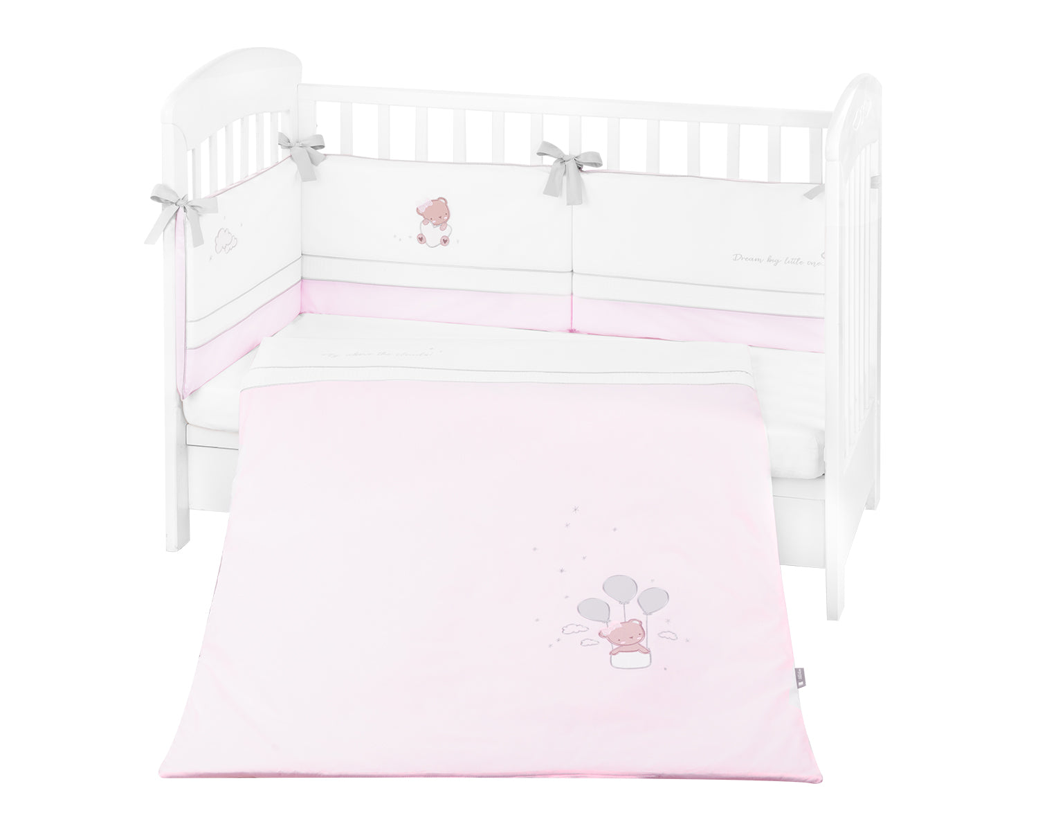 Бебешки Спален Комплект С Бродерия 2 Части Eu Style 70/140 Dream Big Pink --- BebeMama