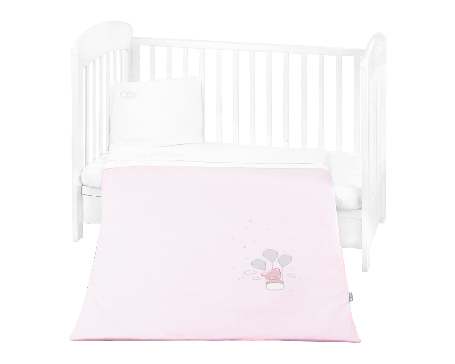 Бебешки Спален Комплект С Бродерия 3 Части Dream Big Pink - Спални Комплекти - Kikkaboo - BebeMama