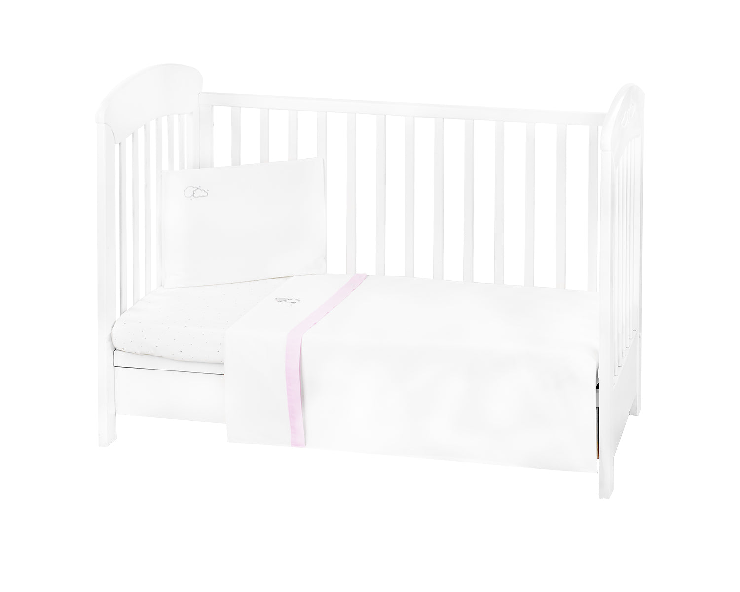 Бебешки Спален Комплект С Бродерия 3 Части Eu Style 70/140 Dream Big Pink --- BebeMama