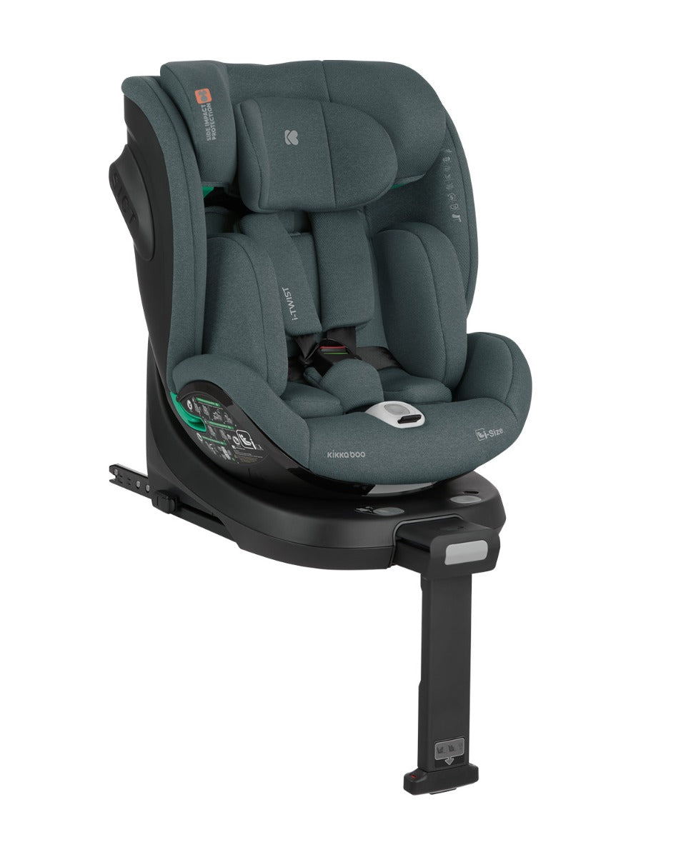 Стол За Кола 40-150 См I-Twist I-Size Army Зелен - Група 0+/1/2/3 (0-36Кг) - Kikkaboo - BebeMama
