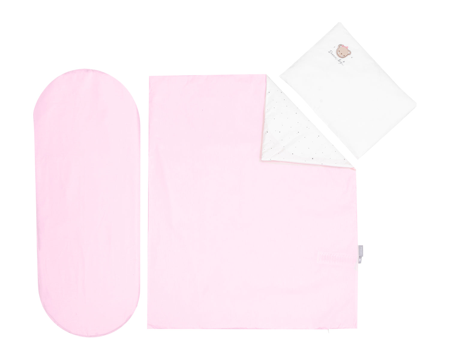 Бебешки Спален Комплект За Количка 6 Части Dream Big Pink --- BebeMama