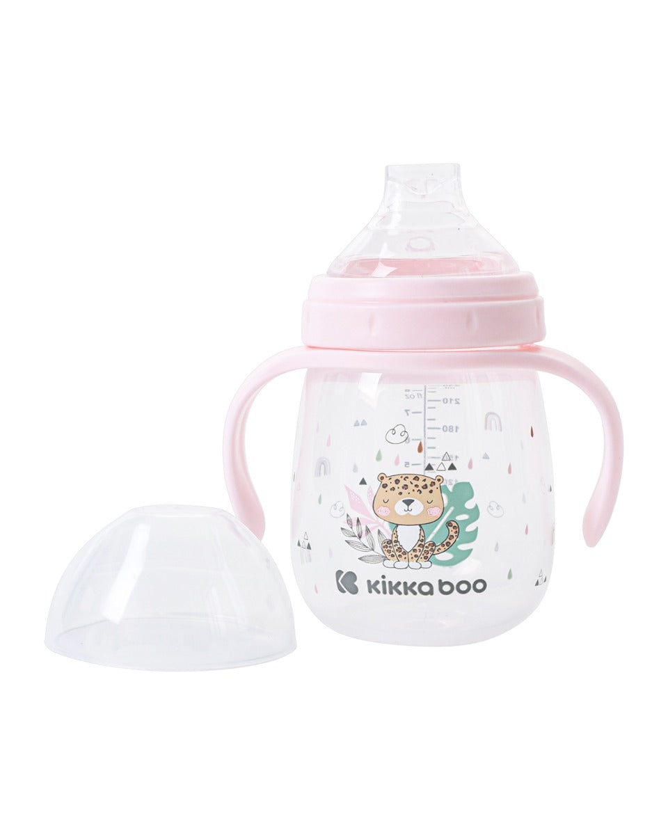 Чаша Със Силиконов Накрайник 240Мл Savanna Pink --- BebeMama