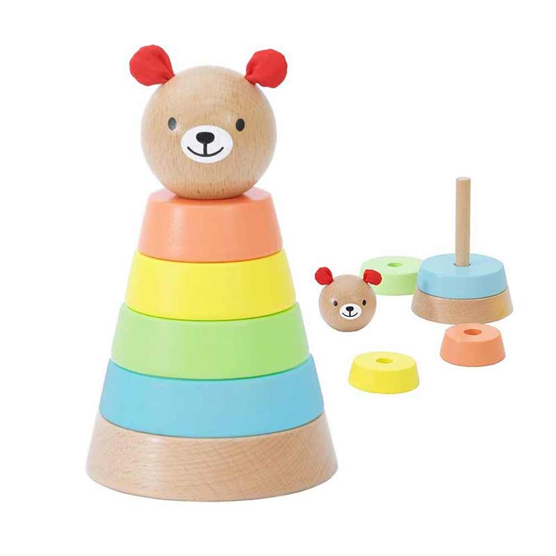 Дървена Играчка - Кула За Нареждане-Мече - Дървени Играчки - Classic World - BebeMama
