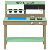 Детска Градинска Кухня Ginger Home, Дървена, Игра На Открито, Подарък За Деца От 3 До 8 Години, 80Х37Х88 См. - Пластмасови Kъщи И Пързалки - Ginger Home - BebeMama