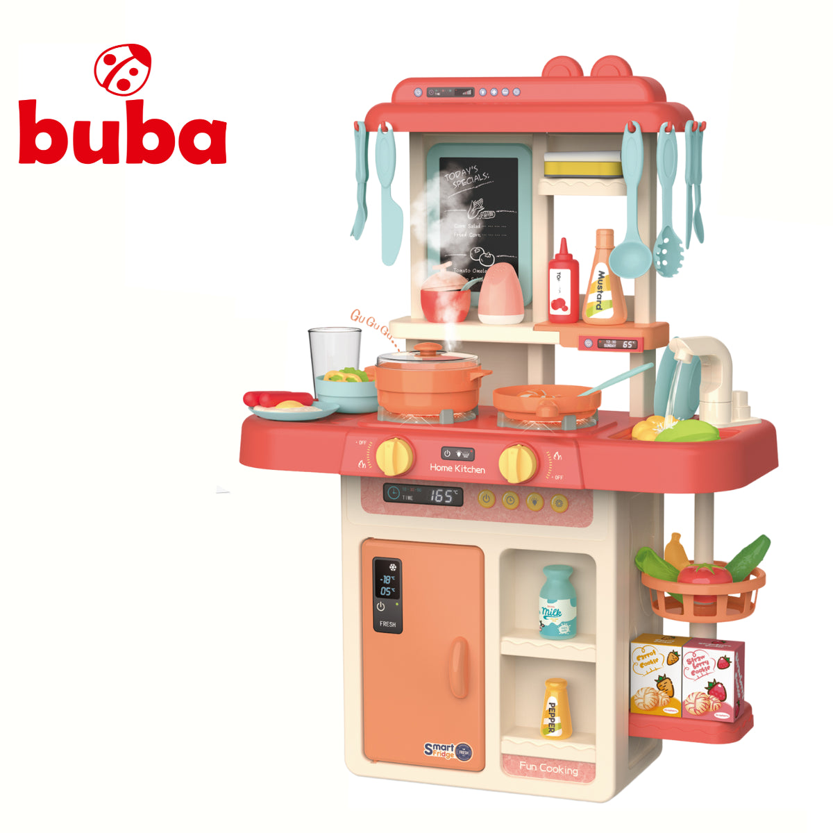Детска Кухня Buba Home Kitchen, 42 Части, 889-168, Розова - Кухни И Готварски Пособия - Buba - BebeMama