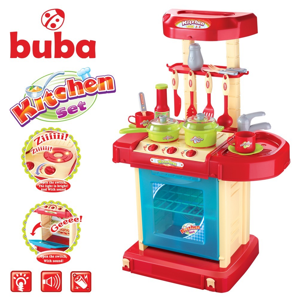 Детска Кухня Buba My Kitchen 008-58A, Червена - Кухни И Готварски Пособия - Buba - BebeMama