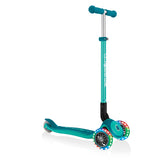 Детска Сгъваема Тротинетка Със Светещи Колела Primo Foldable Plus Lights – Изумрудено Зеленa - Тротинетки - Globber - BebeMama