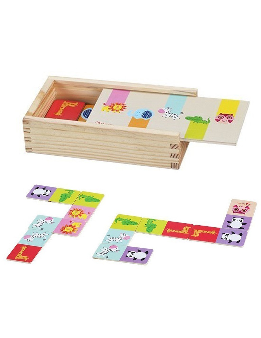 Детско Дървено Домино С Животни - Занимателни Играчки - Classic World - BebeMama