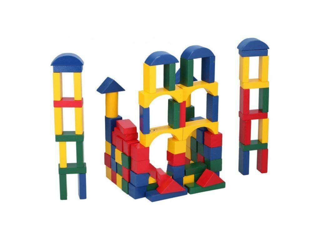 Дървени Блокчета Marionette 27002, 100 Броя - Дървени Играчки - Marionette - BebeMama
