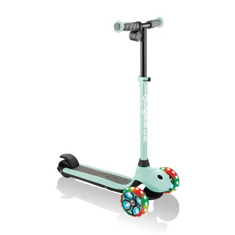 Електрическа Тротинетка Със Светещи Колела Globber E-Motion 4 Plus За Деца Над 6 Години - Ментово Зелена - Тротинетки - E-Globber - BebeMama