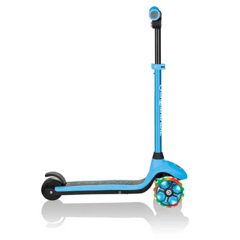 Електрическа Тротинетка Със Светещи Колела Globber E-Motion 4 Plus За Деца Над 6 Години - Светло Синя --- BebeMama