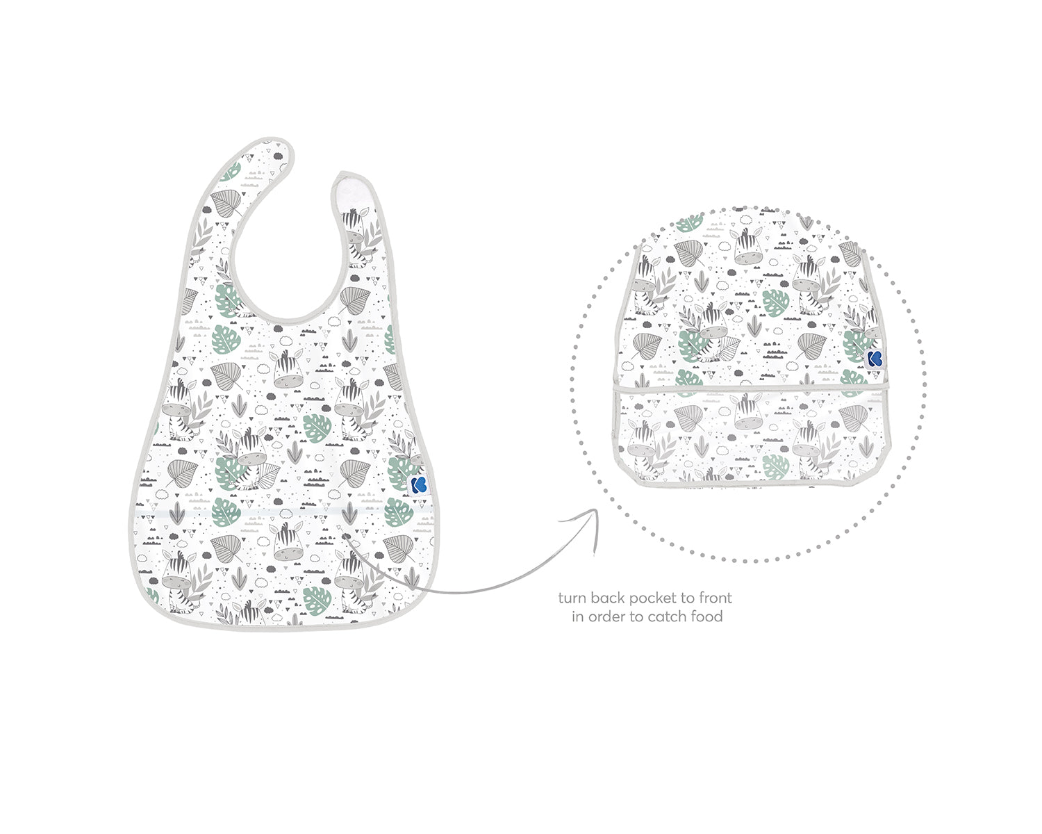 Непромокаем Лигавник С Джоб Savanna Pattern Grey --- BebeMama