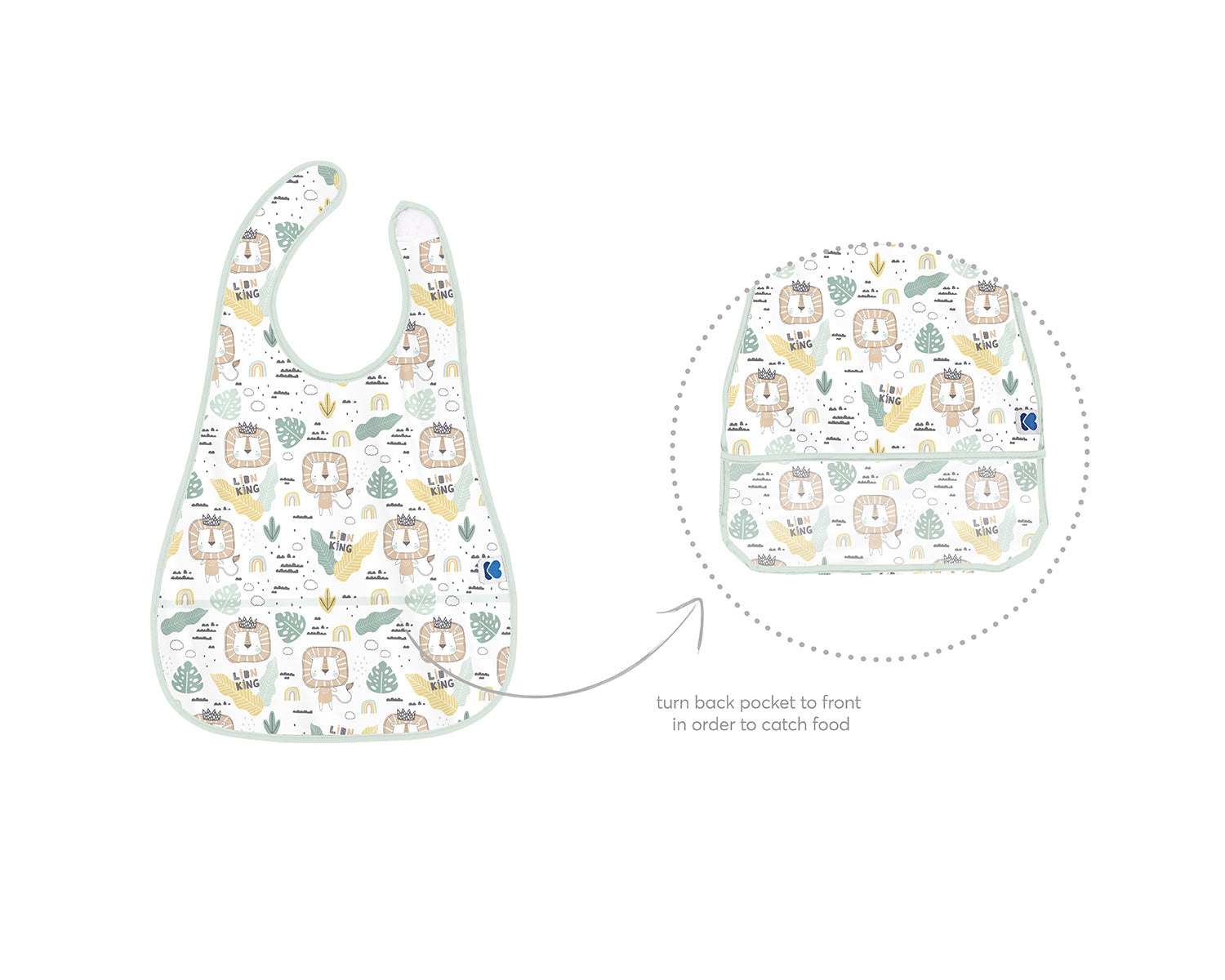 Непромокаем Лигавник С Джоб Savanna Pattern Mint --- BebeMama