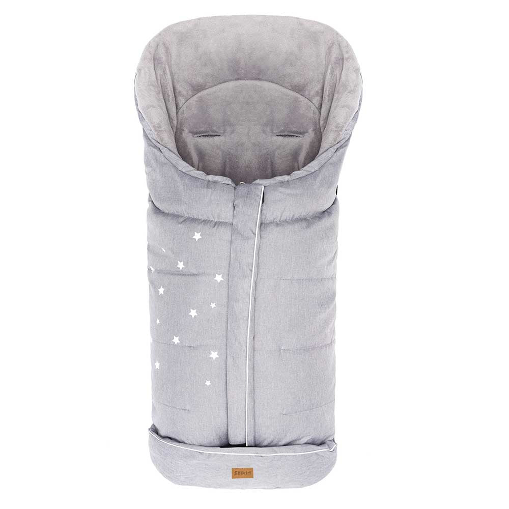 Зимно Чувалче За Детска Количка Fillikid Askja Big - Light Grey Melange - Зимни Чували - Fillikid - BebeMama