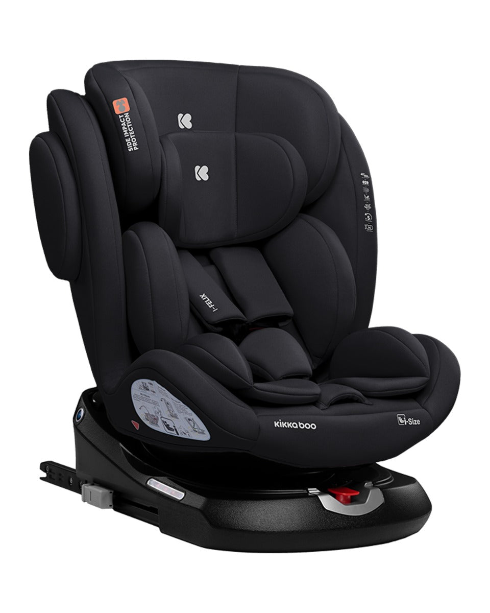 Стол За Кола 40-150 См I-Felix I-Size Черен - Група 0+/1/2/3 (0-36Кг) - Kikkaboo - BebeMama